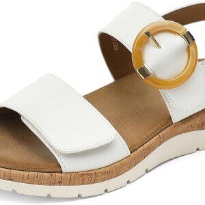 Women's Flat Sandals Open Toe Wedge Arch Support Casual Summer Shoes